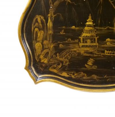 19th Century Hand painted Decorated Victorian Chinoiserie Tripod Side Table
