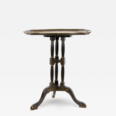 19th Century Hand painted Decorated Victorian Chinoiserie Tripod Side Table