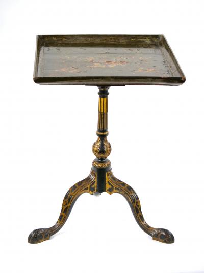 19th Century Hand painted Victorian Chinoiserie Tripod Side Table