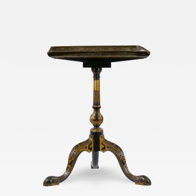 19th Century Hand painted Victorian Chinoiserie Tripod Side Table