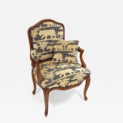 19th Century Historism Nutwood Armchair With Cushion Handcarved AT ca 1880
