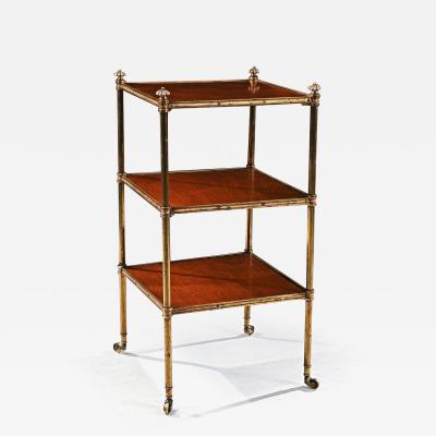 19th Century Howard and Sons Mahogany and Gilt Brass Etagere