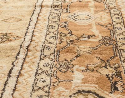 19th Century Indian Agra Beige and Brown Rug Size Adjusted 