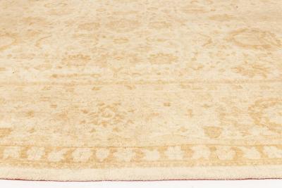 19th Century Indian Amritsar Beige Camel and Caramel Handwoven Wool Rug