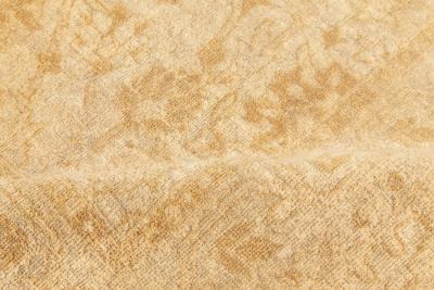 19th Century Indian Amritsar Beige Camel and Caramel Handwoven Wool Rug