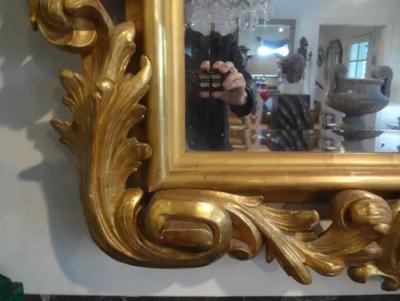 19th Century Italian Baroque Style Giltwood Mirror