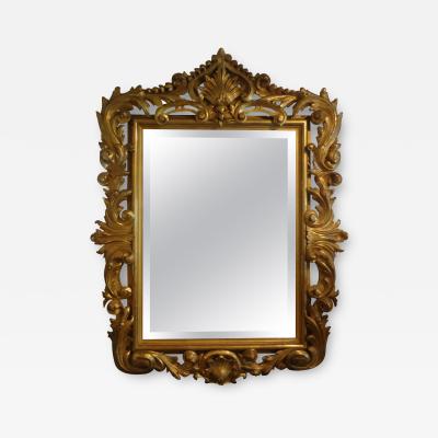 19th Century Italian Baroque Style Giltwood Mirror