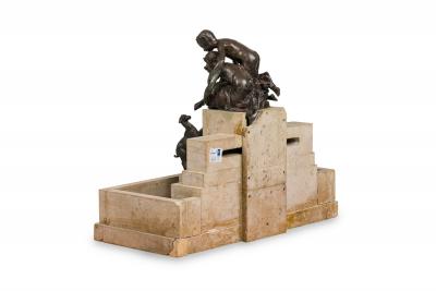 19th Century Italian Bronze and Marble Fountain