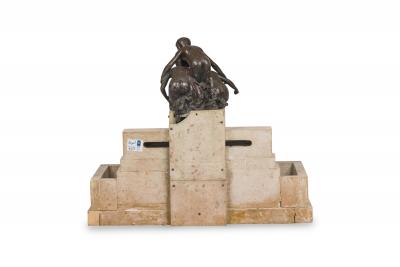 19th Century Italian Bronze and Marble Fountain