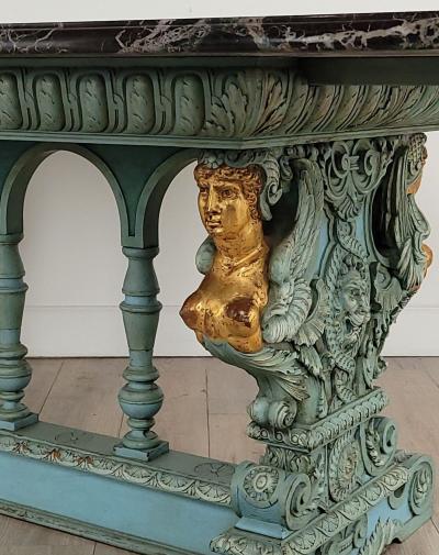 19th Century Italian Center Table with Levanto Marble Top