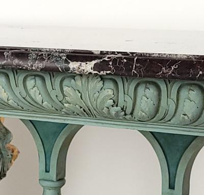 19th Century Italian Center Table with Levanto Marble Top