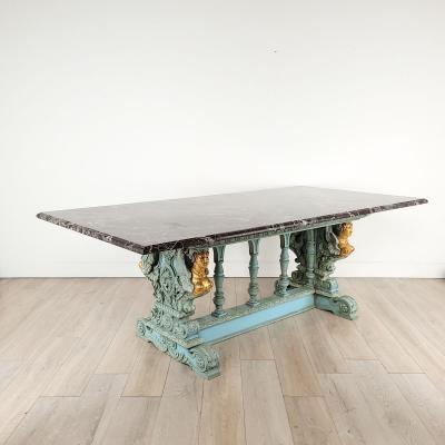 19th Century Italian Center Table with Levanto Marble Top