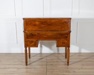 19th Century Italian Charles X Walnut Cylinder Desk