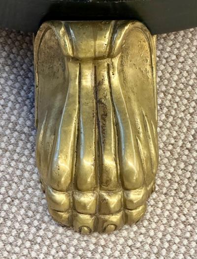 19th Century Italian Continental Centre Table End or Card Table Bronze Feet