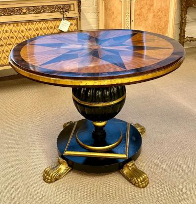 19th Century Italian Continental Centre Table End or Card Table Bronze Feet