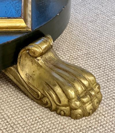 19th Century Italian Continental Centre Table End or Card Table Bronze Feet
