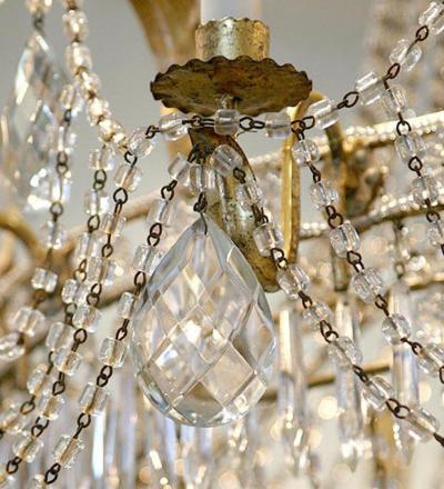 19th Century Italian Empire Crystal Chandelier