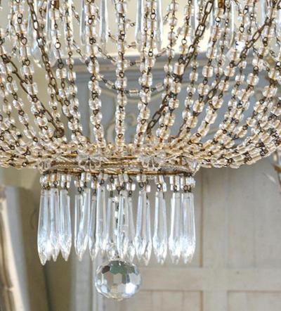 19th Century Italian Empire Crystal Chandelier