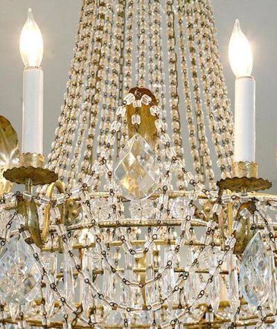 19th Century Italian Empire Crystal Chandelier