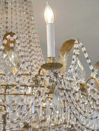 19th Century Italian Empire Crystal Chandelier