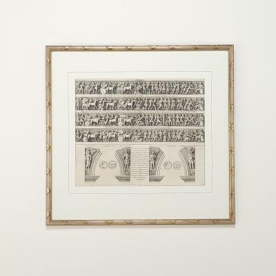19th Century Italian Engraving of Roman Reliefs