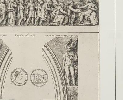 19th Century Italian Engraving of Roman Reliefs