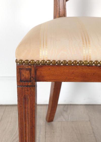 19th Century Italian Fruitwood Neoclassical Side Chair