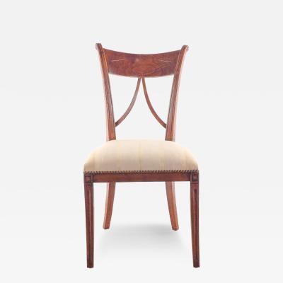 19th Century Italian Fruitwood Neoclassical Side Chair