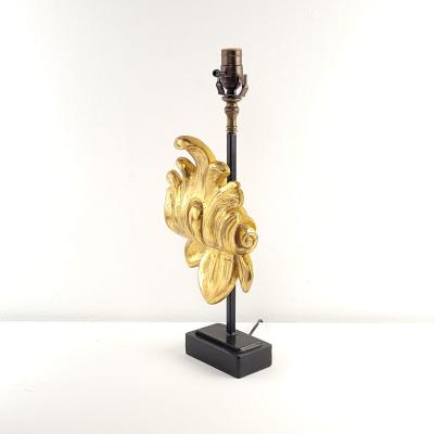 19th Century Italian Giltwood Fragment Now a Lamp