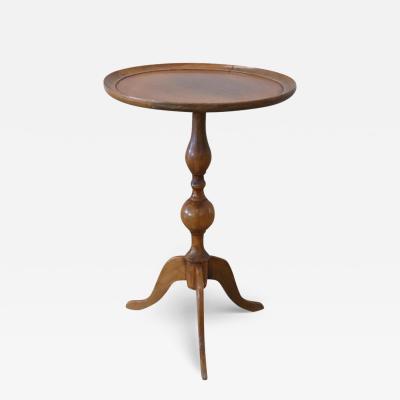 19th Century Italian L Philippe Beech Wood Round Pedestal Table or Smoking Table