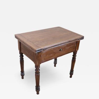 19th Century Italian L Philippe Kitchen Table in Poplar Wood with Opening Top