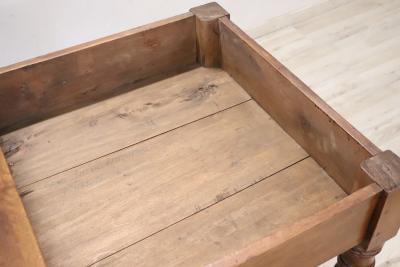 19th Century Italian Louis Philippe Antique Kitchen Table in Solid Walnut