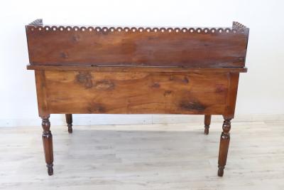 19th Century Italian Louis Philippe Walnut Wood Writing Desk