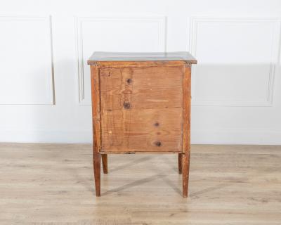19th Century Italian Louis XVI Style Walnut and Marquetry Bedside Cabinet
