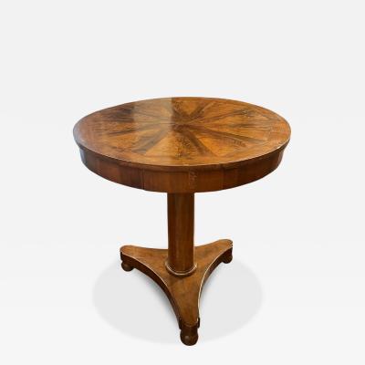 19th Century Italian Marquetry Pedestal Table