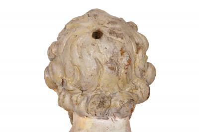 19th Century Italian Polychromed Terracotta Bust of a Saint