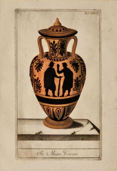 19th Century Italian Print of Ancient Greek Pottery