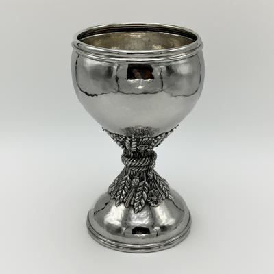 19th Century Italian Silver Vase with wheat decoration by Buccellati