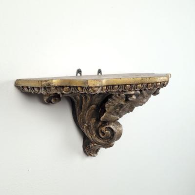 19th Century Italian Silver and Gold Gilt Bracket or Shelf circa 1880