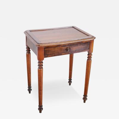 19th Century Italian Solid Walnut Antique Small Writing Desk or Side Table
