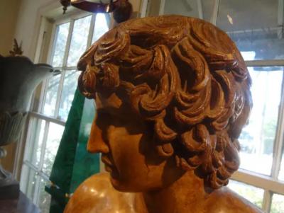 19th Century Italian Terracotta Bust of a Classical Male