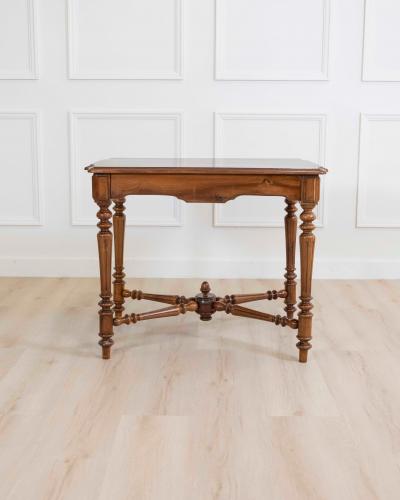 19th Century Italian Walnut Writing Desk Neoclassical Design