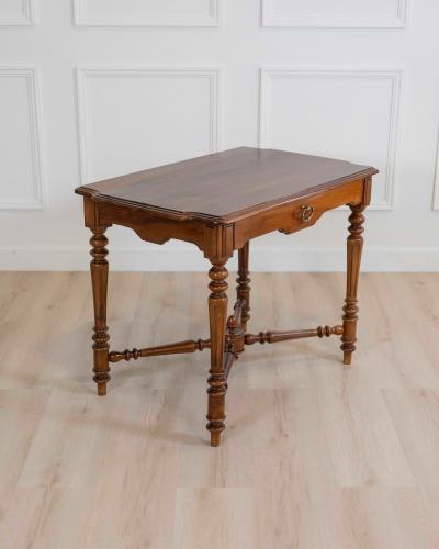 19th Century Italian Walnut Writing Desk Neoclassical Design