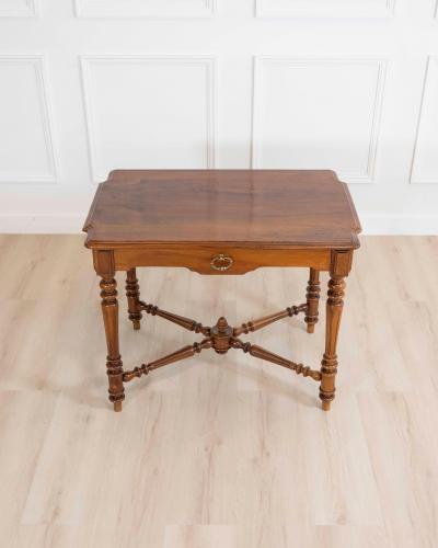 19th Century Italian Walnut Writing Desk Neoclassical Design