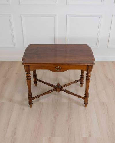 19th Century Italian Walnut Writing Desk Neoclassical Design