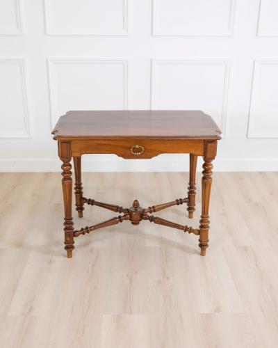19th Century Italian Walnut Writing Desk Neoclassical Design
