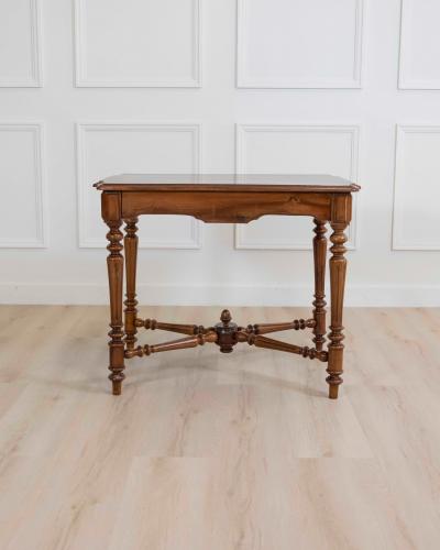 19th Century Italian Walnut Writing Desk Neoclassical Design