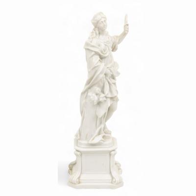 19th Century Italian White Porcelain Decorative Sculpture of Prudence
