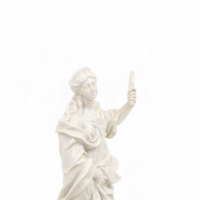 19th Century Italian White Porcelain Decorative Sculpture of Prudence