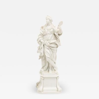 19th Century Italian White Porcelain Decorative Sculpture of Prudence